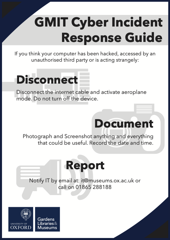 GMIT Cyber Incident Response Guide Poster